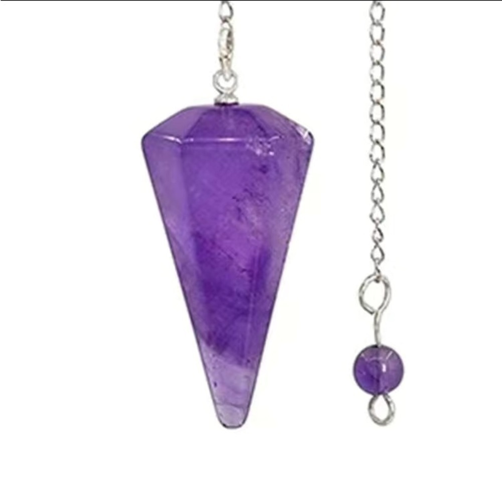 Amethyst 🎄 stone pendulum divination scrying tool - Picture 7 of 7